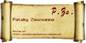 Pataky Zsuzsanna névjegykártya